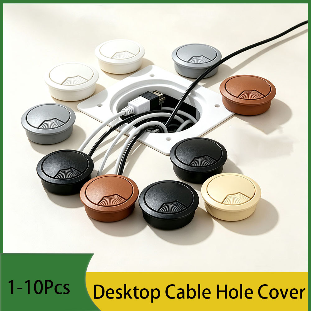 Office Furniture And Desks - 1-10 stuks ronde desktop-draaddoos ABS rubberen