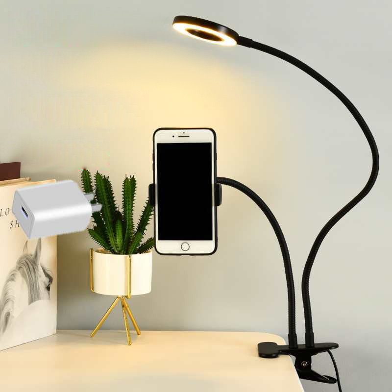 Office Furniture Modern - Universele flexibele mobiele telefoonhouder met selfie-ringlicht