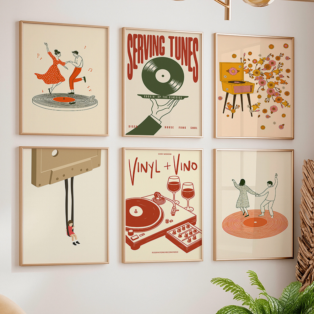 Office Furniture Modern - 1pc Vintage Muziek Canvas Poster Unframed