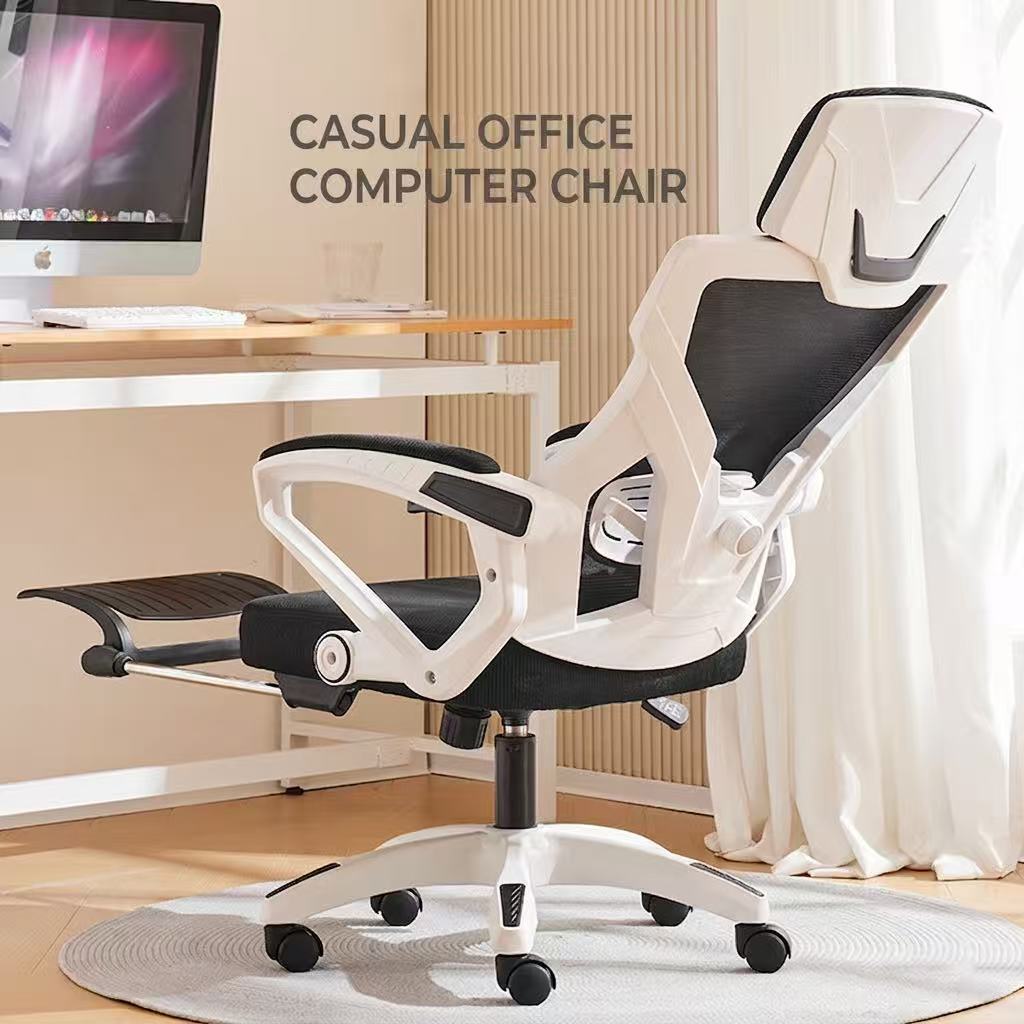 Gaming Desk With Hutch - Ergonomische gaming bureaustoel met voetensteun, hoge
