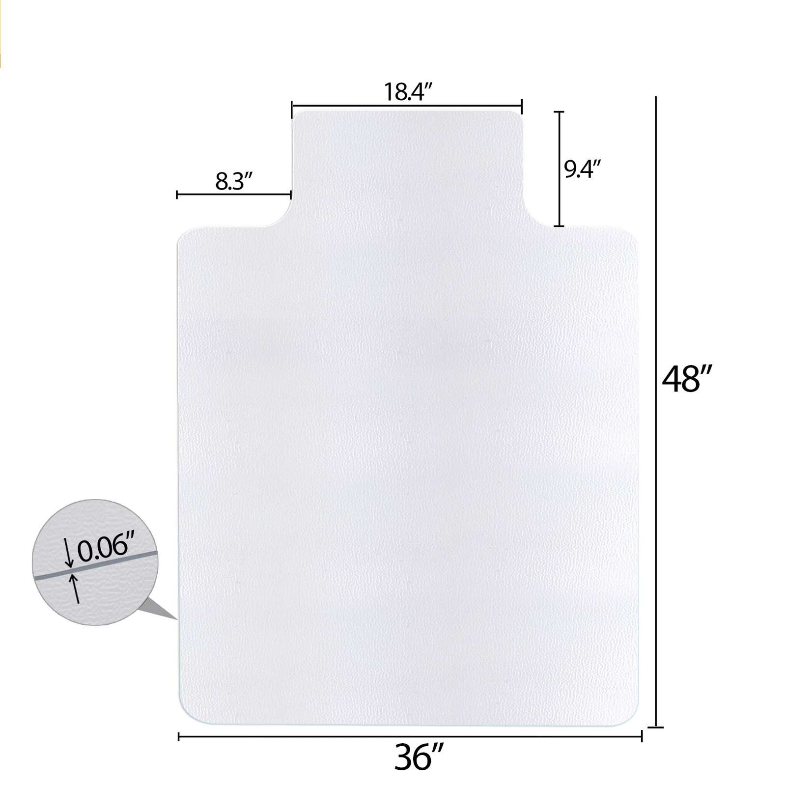 Chair Mat Hard Floor - Stoelmat voor harde vloeren 48'' ×