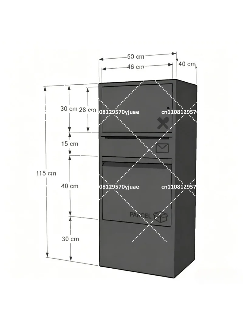 Office Furniture Plan - Veilige pakketbox voor thuiskantoor, pakketopslag, postkast