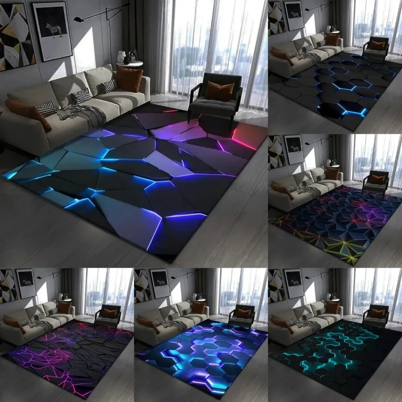 Chair Mat Hard Floor - Opvallend 3D geometrisch tapijt Grote vloermat