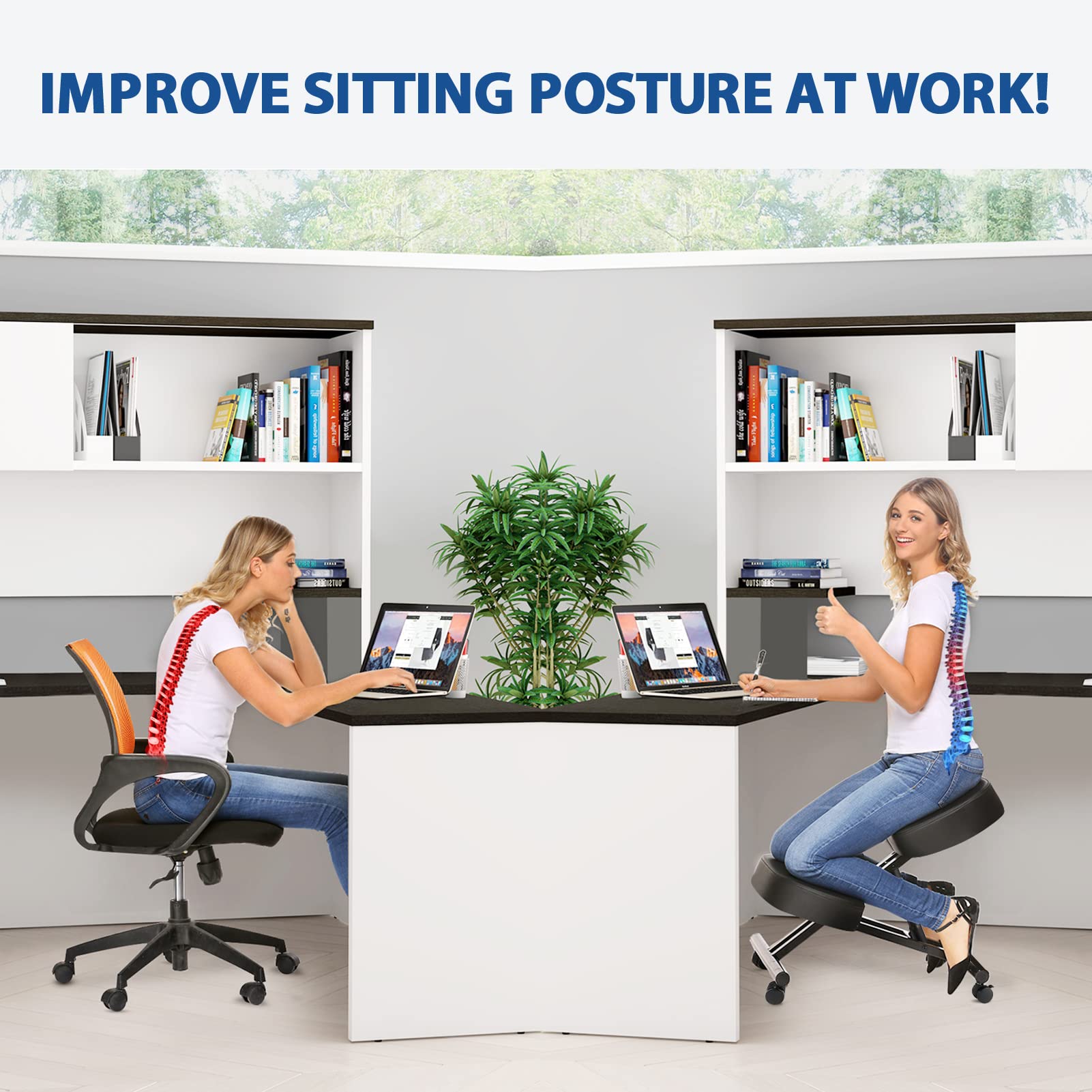 Ergonomische knielstoel voor k - Office Furniture Home recensie en prijs
