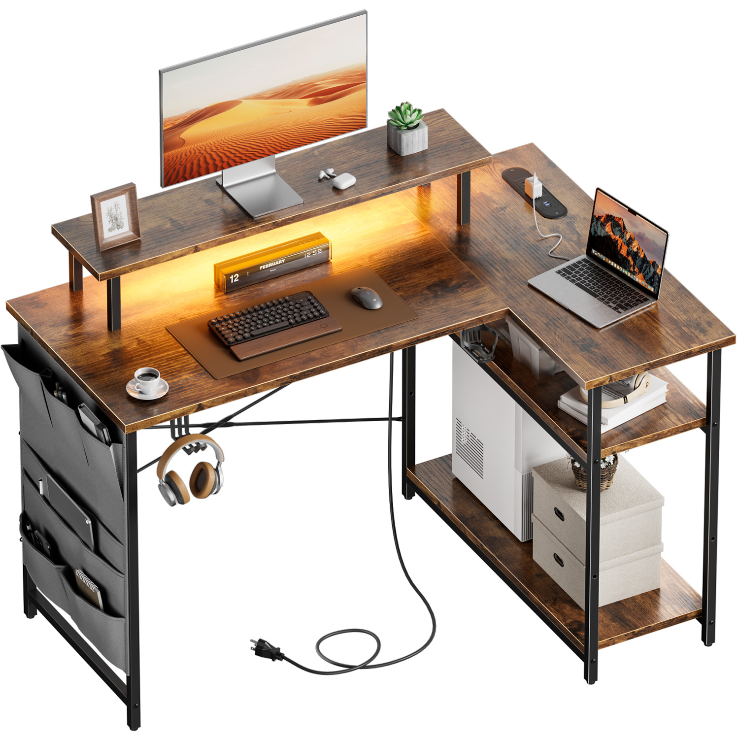 L-vormig computerbureau, voorz - Office X Furniture recensie en prijs