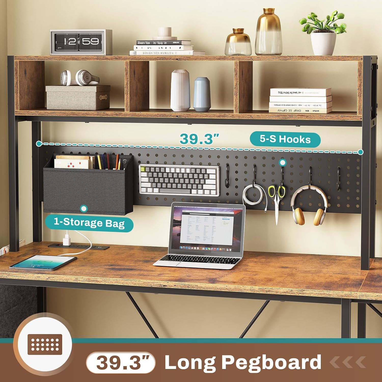 L-vormig gamingbureau met opbe - Gaming Desk With Hutch recensie en prijs