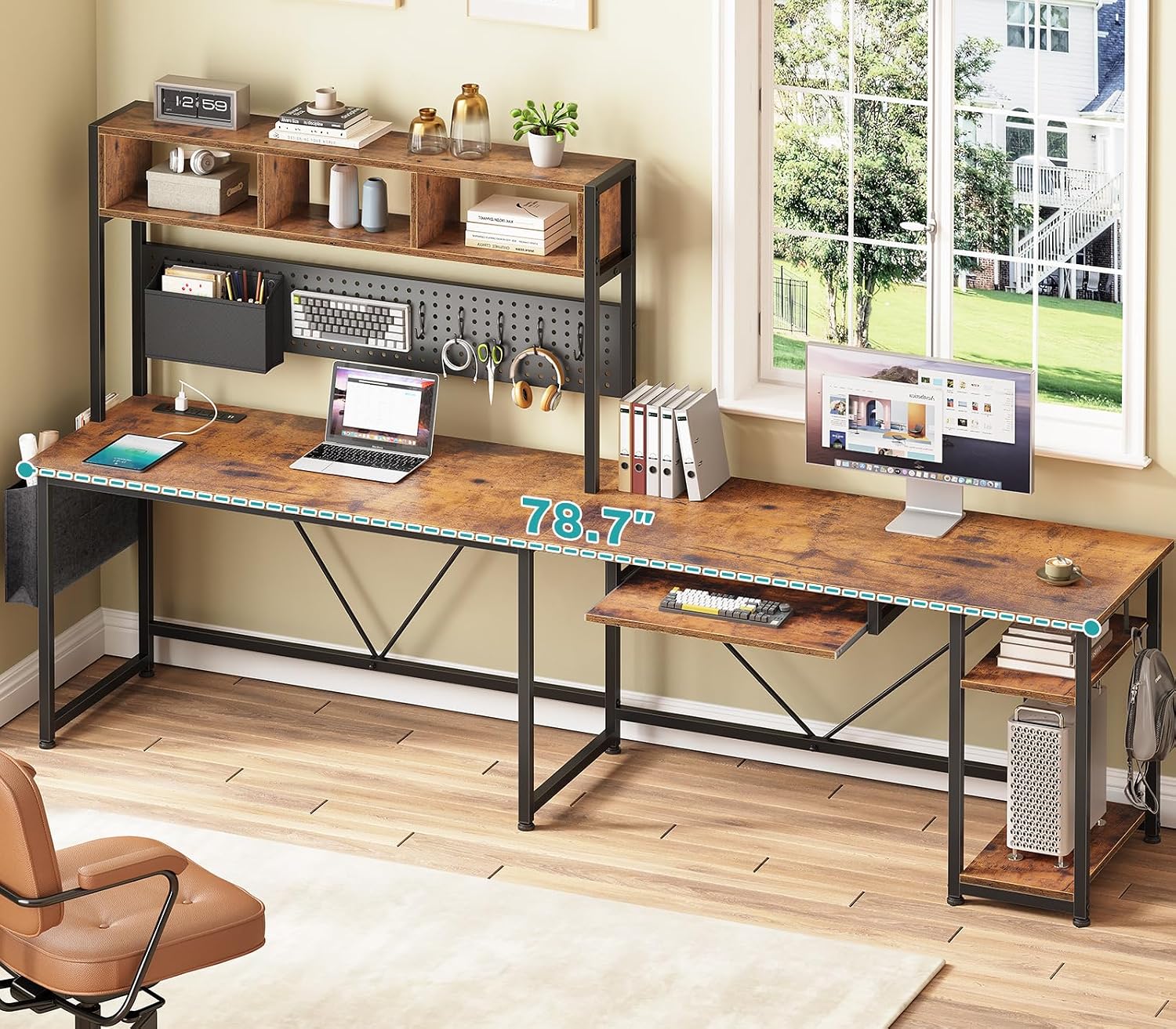 L-vormig gamingbureau met opbe - Gaming Desk With Hutch recensie en prijs
