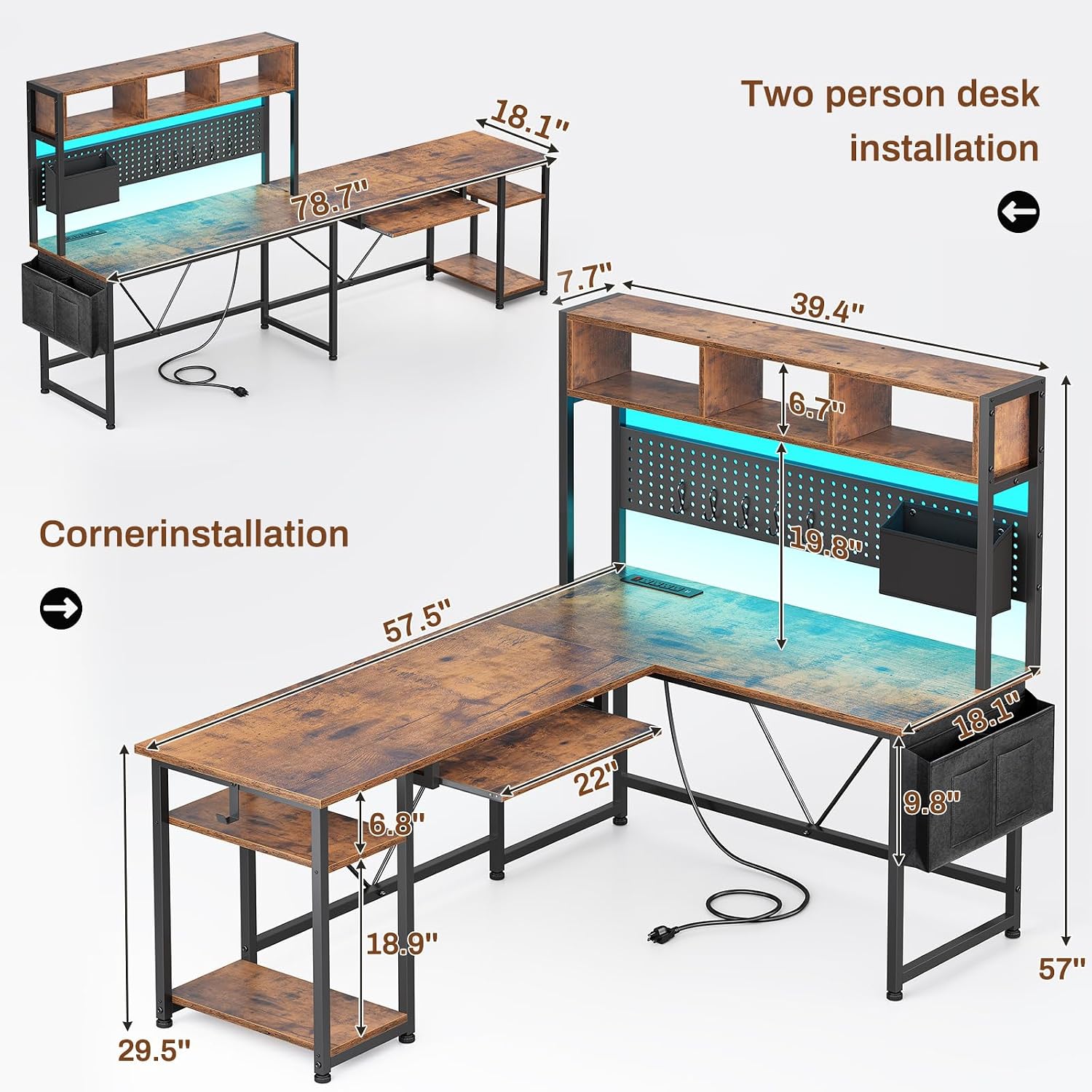 L-vormig gamingbureau met opbe - Gaming Desk With Hutch recensie en prijs