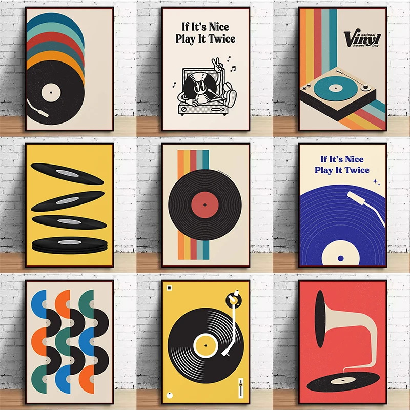 Mid Century Vinyl Record Canva - Office Furniture Modern recensie en prijs