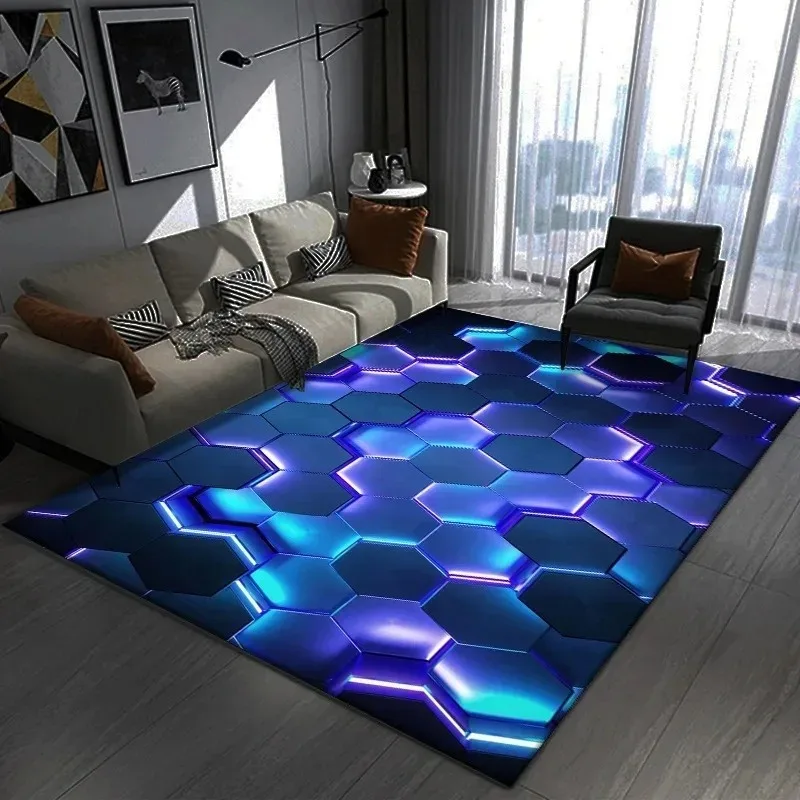 Opvallend 3D geometrisch tapij - Chair Mat Hard Floor recensie en prijs