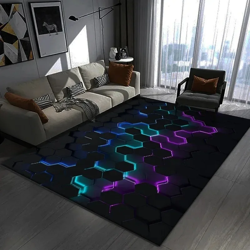 Opvallend 3D geometrisch tapij - Chair Mat Hard Floor recensie en prijs