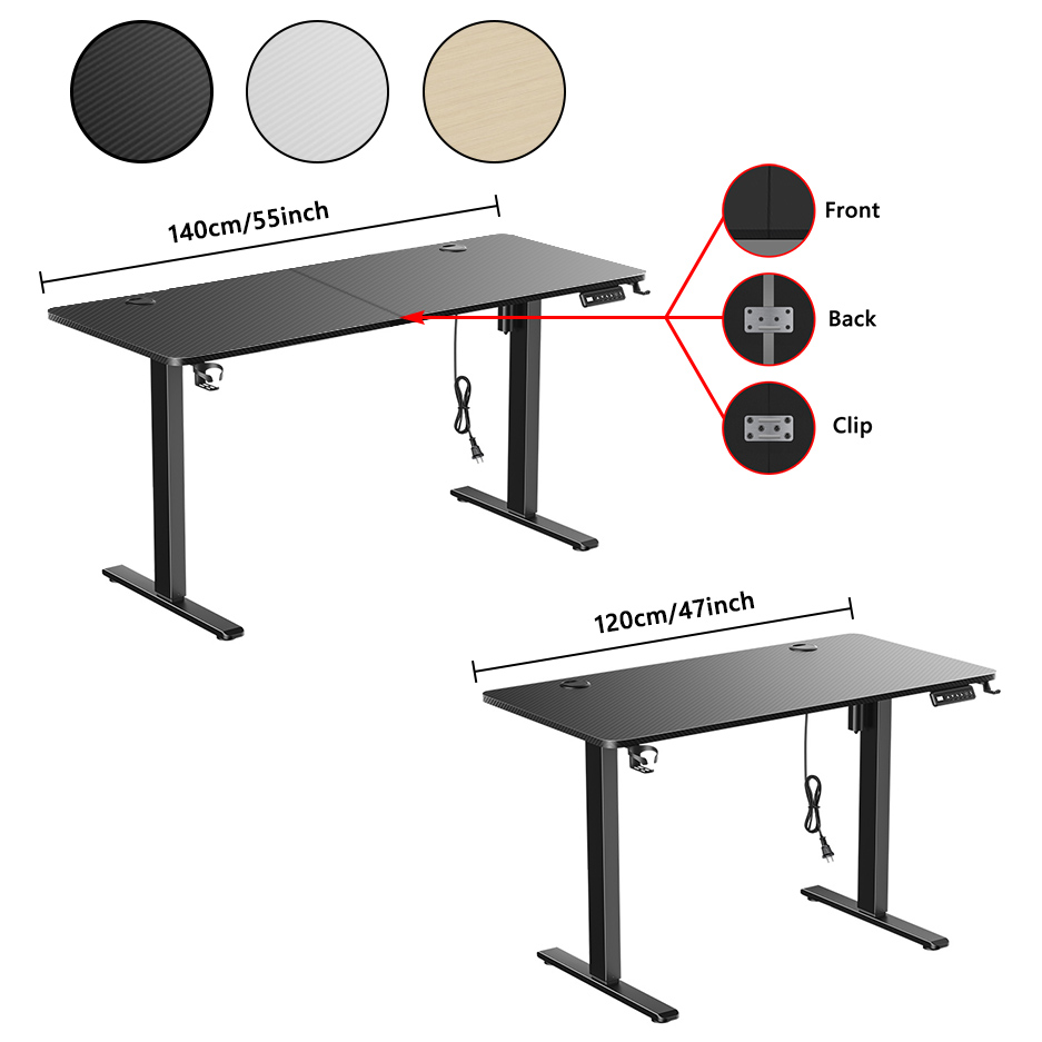 In hoogte verstelbaar bureau,  - Gaming Desk With Hutch recensie en prijs