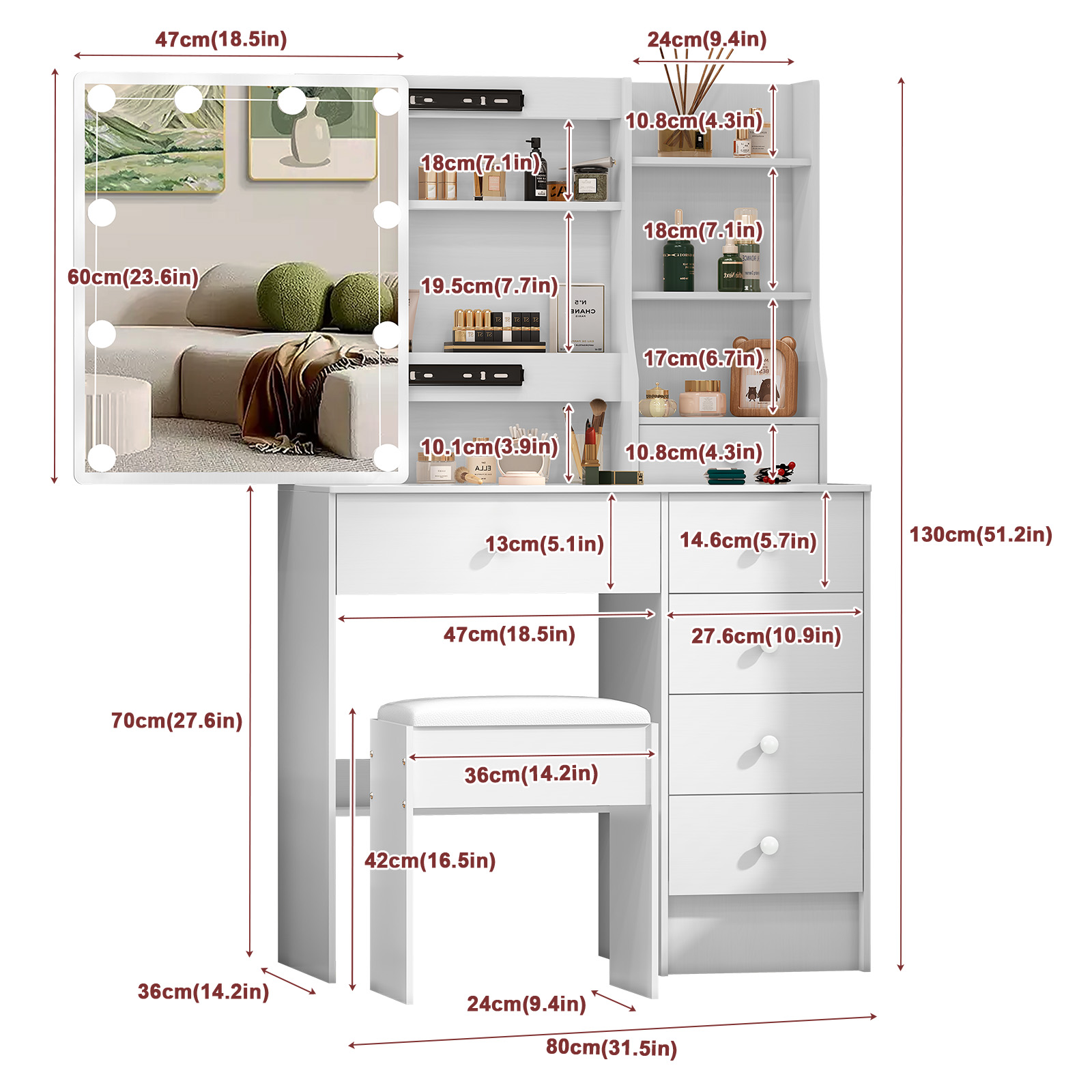 Moderne witte slaapkamer kapta - Office X Furniture recensie en prijs